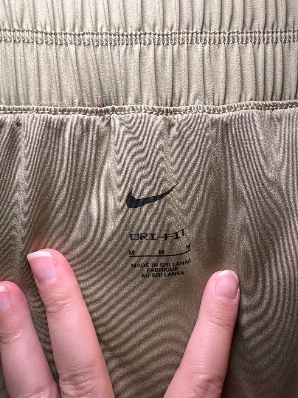Nike Womens Dri-FIT Ultra High-Waisted 3" Lined Shorts Neutral Olive Medium - Picture 7 of 11